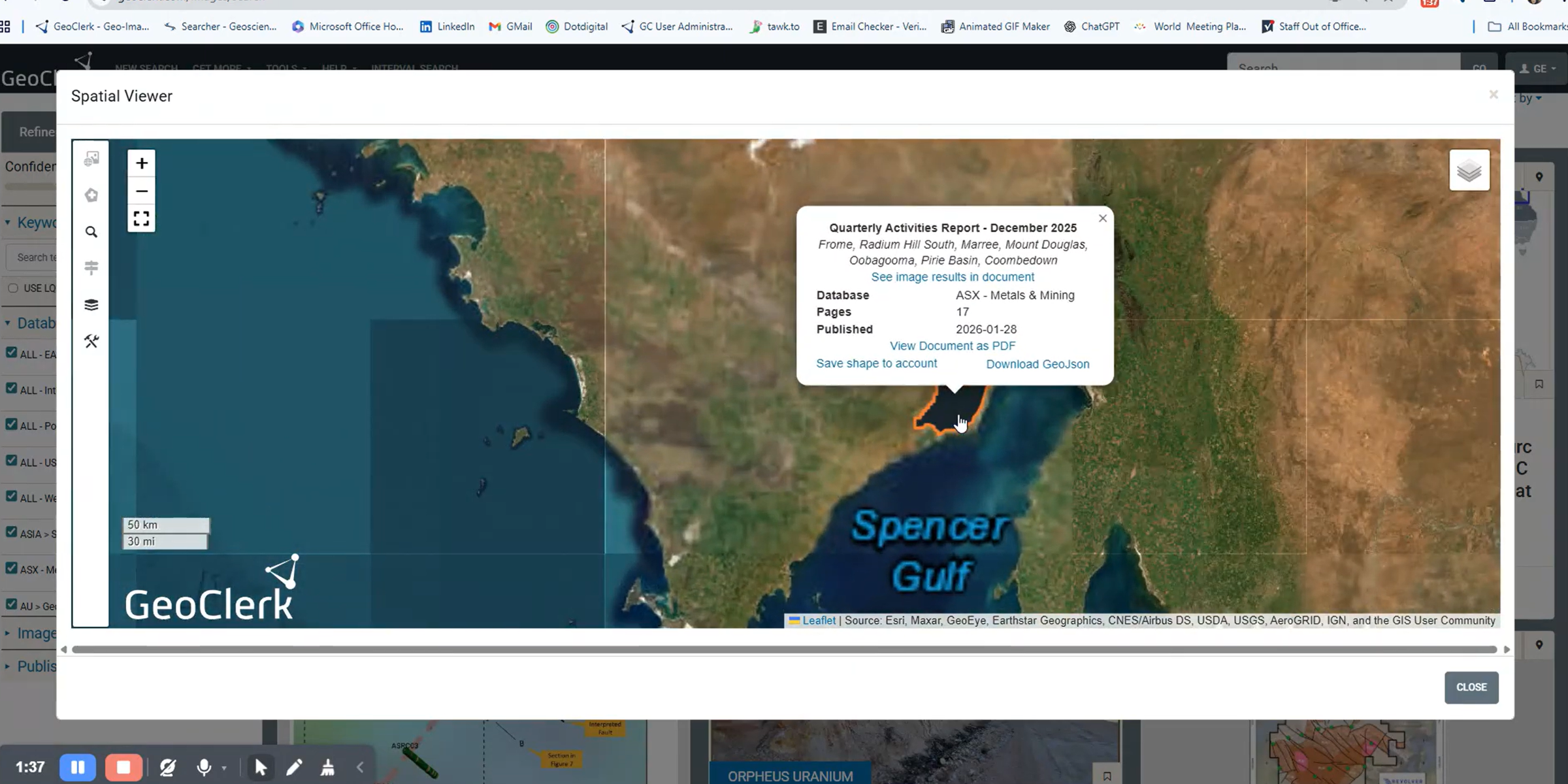ASX and TSX Documents Now Spatially Searchable